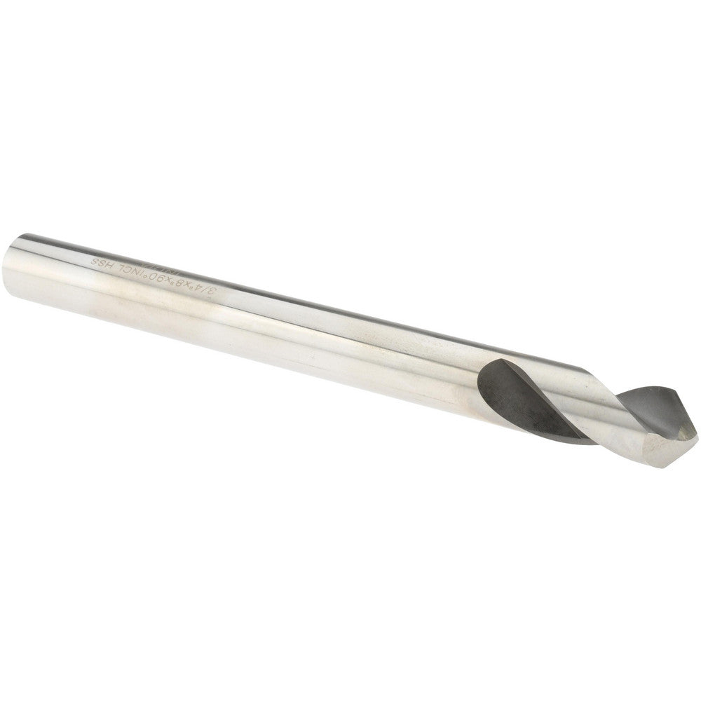 Value Collection 1944296003400X8 Spotting Drill 3/4" Dia, 90 ° Point, 8" OAL, High Speed Steel