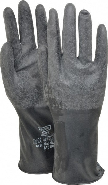 North B174R/8 Chemical Resistant Gloves Size Medium, 17.00 Thick, Butyl, Unsupported,