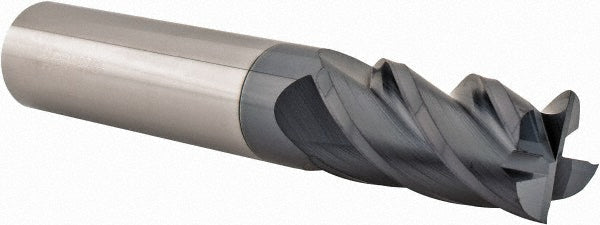Accupro 01982826 Square End Mill 1/2'' Dia, 1'' LOC, 1/2'' Shank Dia, 3'' OAL, 4 Flutes, Solid Carbide
