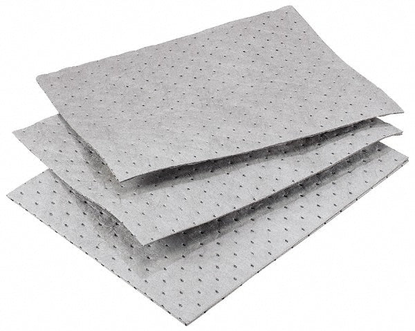 Oil-Dri L90902 Sorbent Pad Universal Use, 15" Wide, 19" Long, 30 gal, Gray