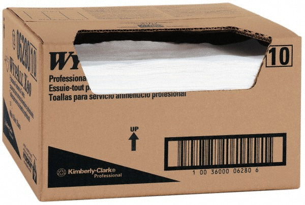 WypAll 06280 CriticalClean Ultra Duty Foodservice Cloths, Quarterfold, with Anti-Microbial Treatment, White
