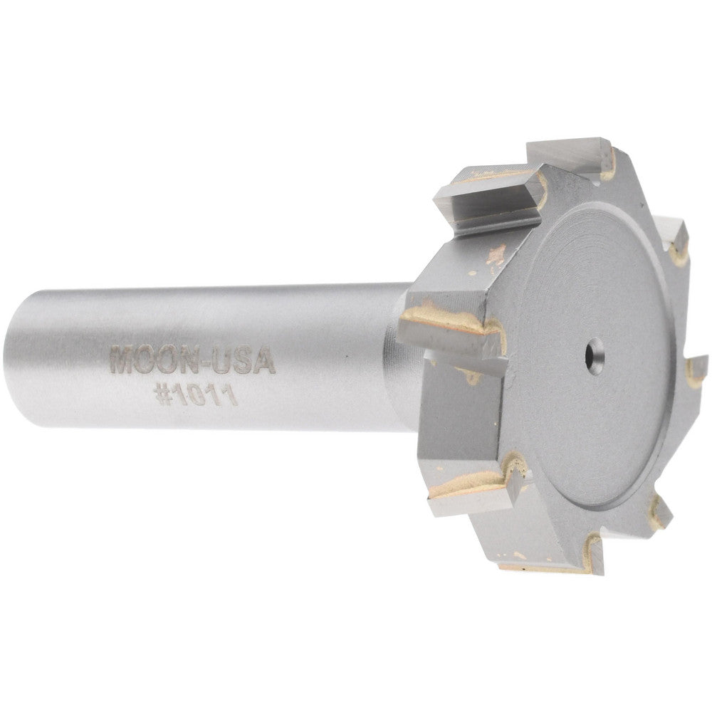 Made in USA Milling Cutters STC1011 Woodruff Keyseat Cutter 1.375" Cut Dia, 0.3125" Cut Width, 1/2" Shank Dia, Staggered Tooth