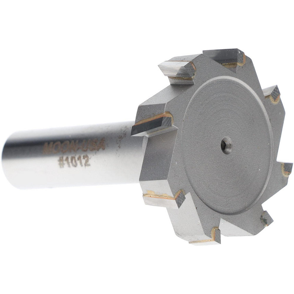 Made in USA Milling Cutters STC1012 Woodruff Keyseat Cutter 1.5" Cut Dia, 0.3125" Cut Width, 1/2" Shank Dia, Staggered Tooth