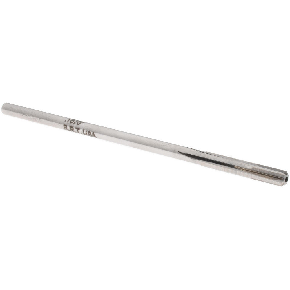 Rock River Tool Inc. 247618 Chucking Reamer 0.1870" Dia, 4-1/2" OAL, 1-1/8" Flute Length, Straight Flute, Straight-Cylindrical Shank, Carbide-Tipped
