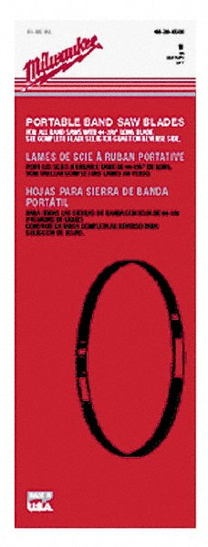 Milwaukee Tool 48-39-0560 Portable Bandsaw Blade 3' 8-7/8" Long, 1/2" Wide, 0.02" Thick, 14 to 18 TPI