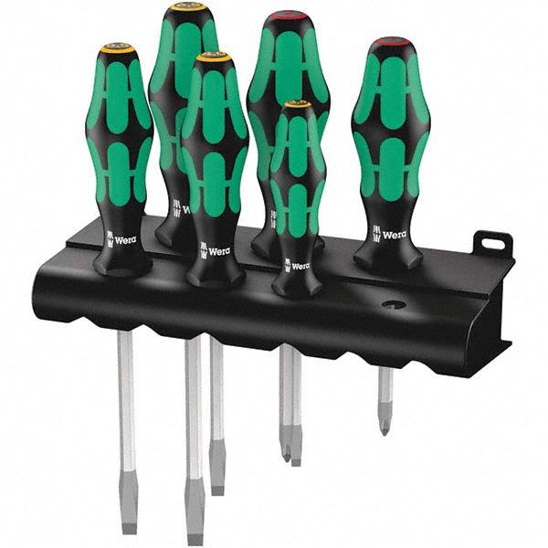 Wera 05007680001 Screwdriver Set 6 Pc, Phillips & Slotted