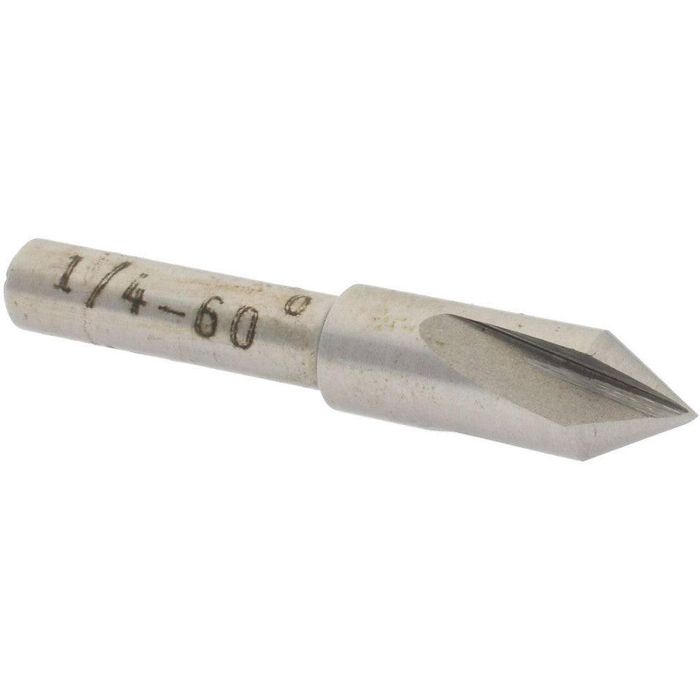 Value Collection SC4060016 Countersink 1/4" Head Dia, 60.00 deg Included Angle, 3 Flute, High-Speed Steel, Right Hand Cut
