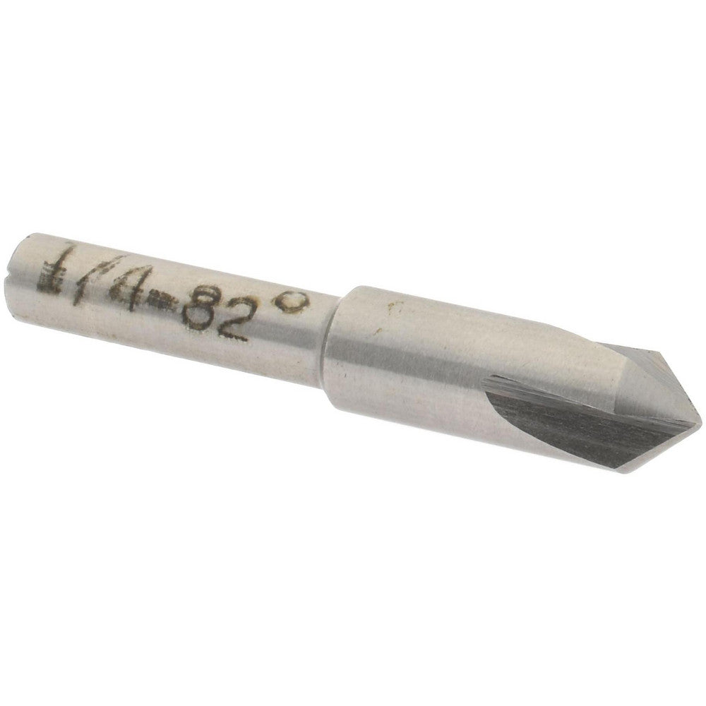 Value Collection SC4082016 Countersink 1/4" Head Dia, 82.00 deg Included Angle, 3 Flute, High-Speed Steel, Right Hand Cut