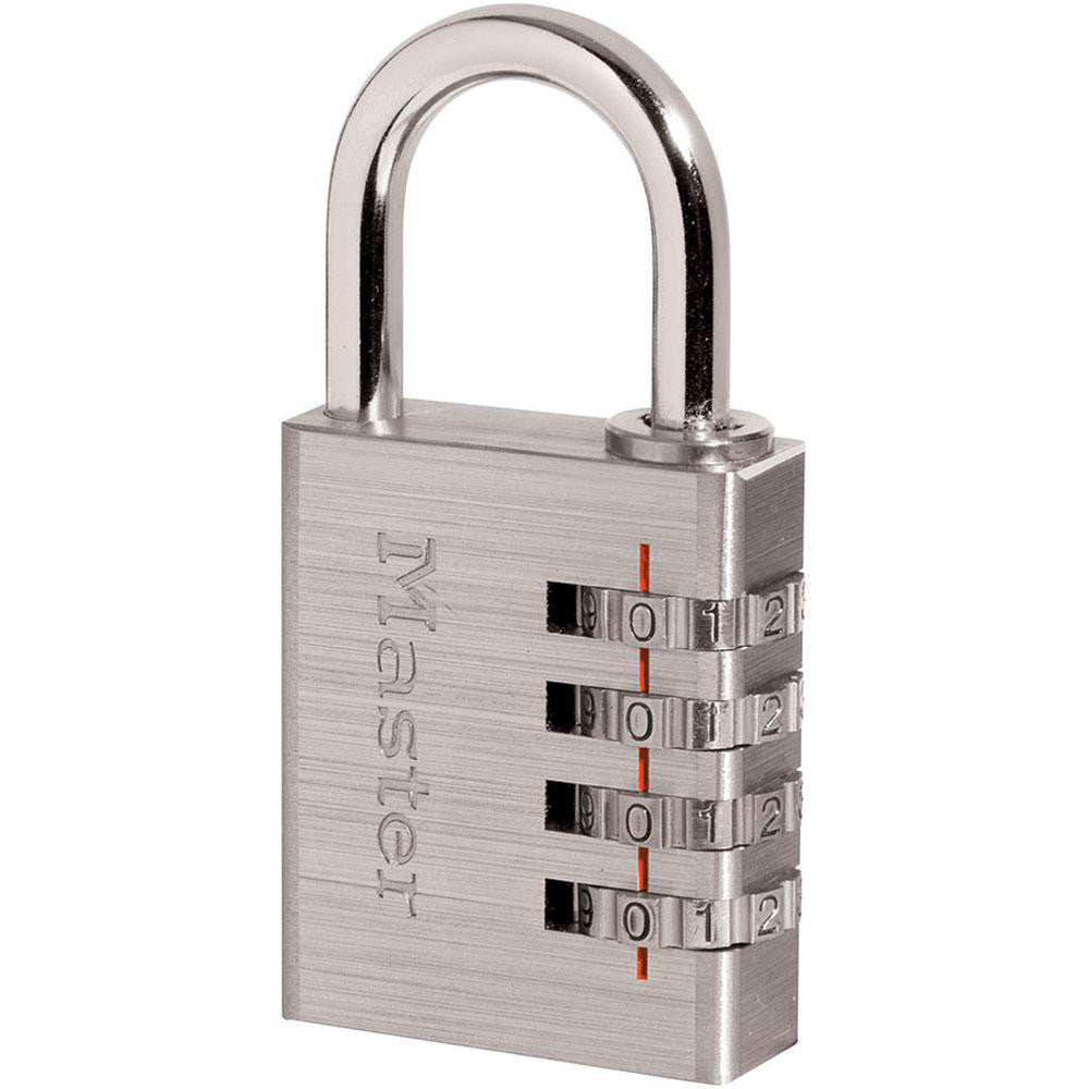 Master Lock 643D Combination Lock Aluminum, 1-9/16" Wide, Chrome-Plated