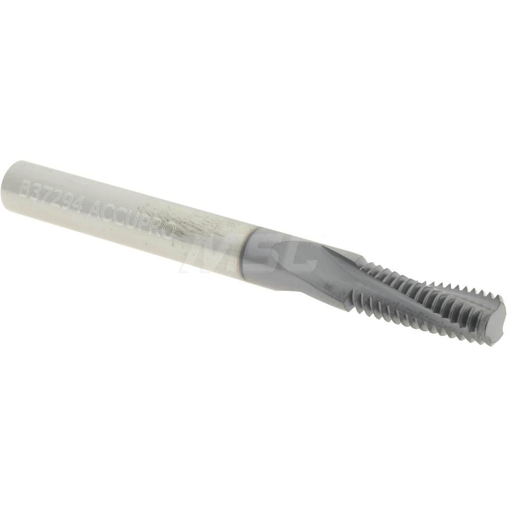 Accupro C911-31224 Helical Flute Thread Mill 5/16-24, Internal, 3 Flute, 1/4" Shank Dia, Solid Carbide