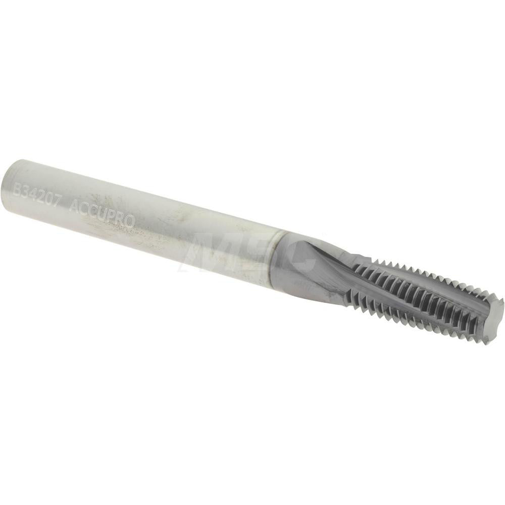 Accupro C911-43720 Helical Flute Thread Mill 7/16-20, Internal, 4 Flute, 3/8" Shank Dia, Solid Carbide