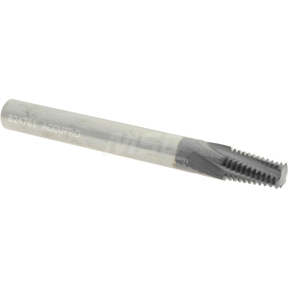 Accupro C951-25018 Helical Flute Thread Mill 1/4-18, Internal, 4 Flute, 0.3750" Shank Dia, Solid Carbide