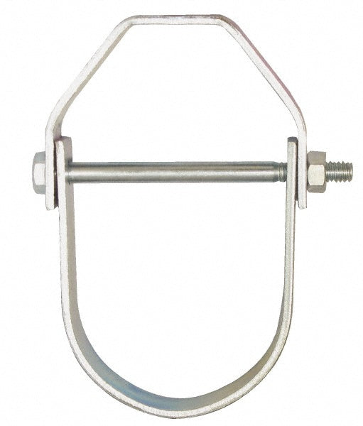 Empire 11G0400 Adjustable Clevis Hanger 4" Pipe, 5/8" Rod, Carbon Steel, Electro-Galvanized Finish