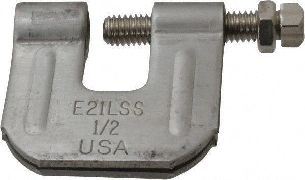 Empire 21LSS0050 C-Clamp with Locknut 3/4" Flange Thickness, 1/2" Rod