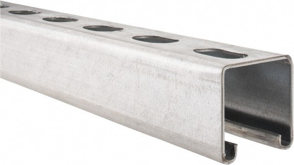 Empire 7101Z1410 10' Long x 1-5/8" Wide x 1-5/8" High, 14 Gauge, Carbon Steel, Punched Framing Channel & Strut