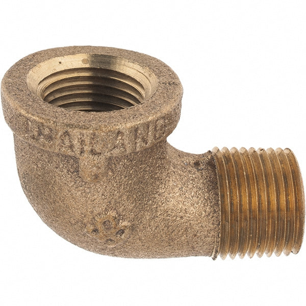 Merit Brass X103-06 Brass Pipe 90 ° Street Elbow 3/8" Fitting, Threaded, FNPT x MNPT, Class 125