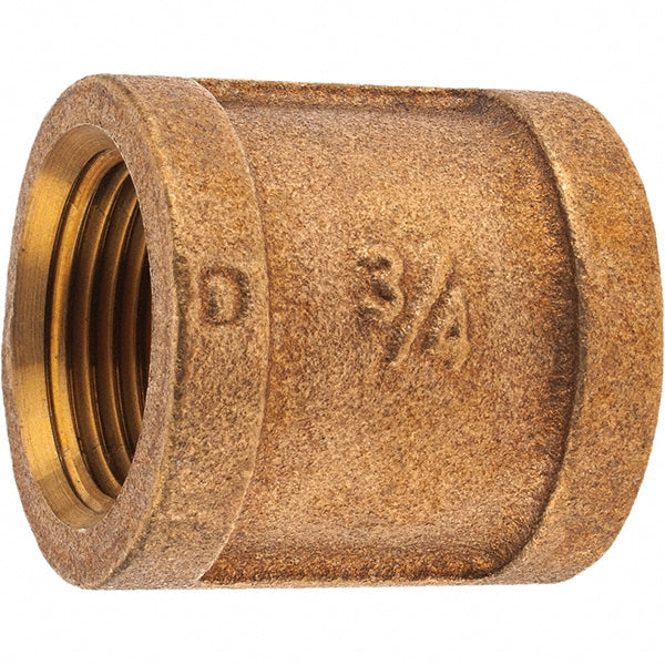 Merit Brass X111-12 Brass Pipe Coupling 3/4" Fitting, Threaded, FNPT x FNPT, Class 125