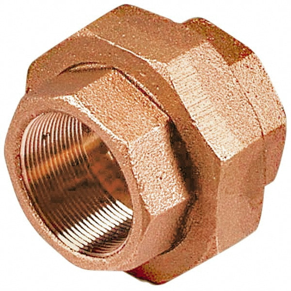 Merit Brass XNL187-32 Brass Pipe Union 2" Fitting, Threaded, FNPT x FNPT, Class 125, Lead Free
