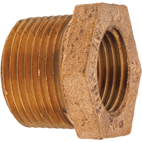 Merit Brass X114-1208 Brass Pipe Bushing 3/4 x 1/2" Fitting, Threaded, MNPT x FNPT, Class 125