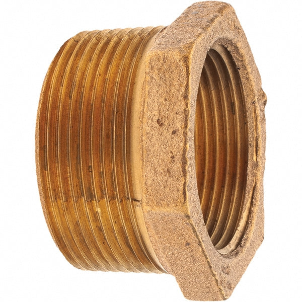 Merit Brass X114-2420 Brass Pipe Bushing 1-1/2 x 1-1/4" Fitting, Threaded, MNPT x FNPT, Class 125