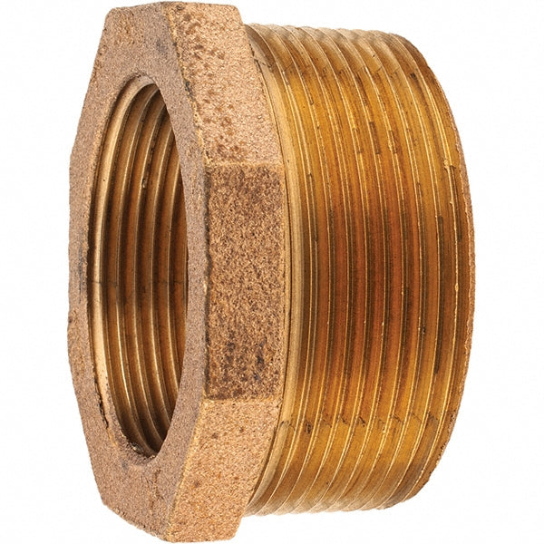 Merit Brass X114-3224 Brass Pipe Bushing 2 x 1-1/2" Fitting, Threaded, MNPT x FNPT, Class 125