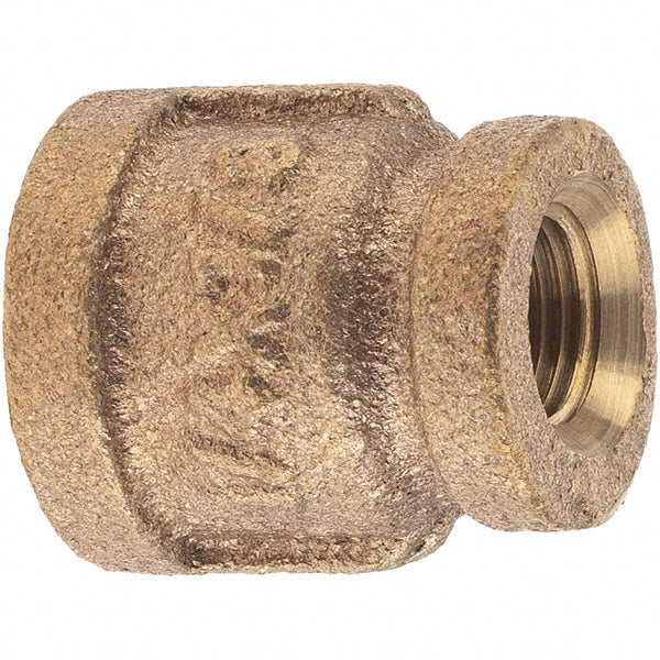 Merit Brass X112-0402 Brass Pipe Reducing Coupling 1/4 x 1/8" Fitting, Threaded, FNPT x FNPT, Class 125