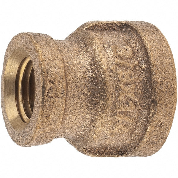 Merit Brass X112-0604 Brass Pipe Reducing Coupling 3/8 x 1/4" Fitting, Threaded, FNPT x FNPT, Class 125
