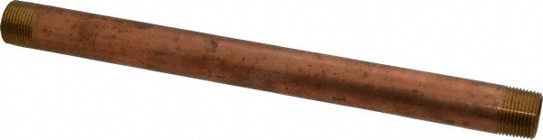 Merit Brass 2112-1200 Brass Pipe Nipple Threaded on Both Ends, 12" OAL, 3/4" NPT
