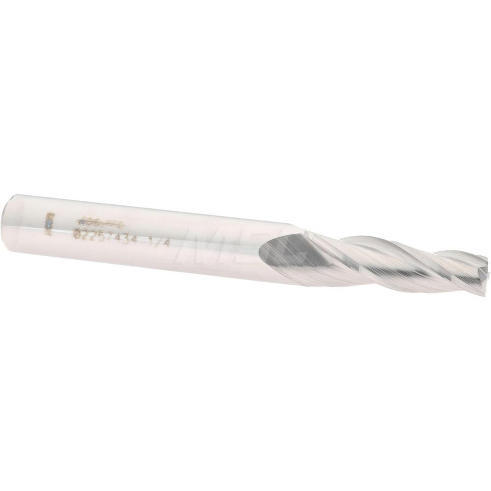 Accupro 02257434 Tapered End Mill 3 deg Angle per Side, 1/4" Small Dia, 1" LOC, 3 Flute, Solid Carbide, Square End