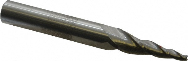 Accupro 02257707 Tapered End Mill 7 deg Angle per Side, 1/8" Small Dia, 1-1/2" LOC, 3 Flute, Solid Carbide, Square End