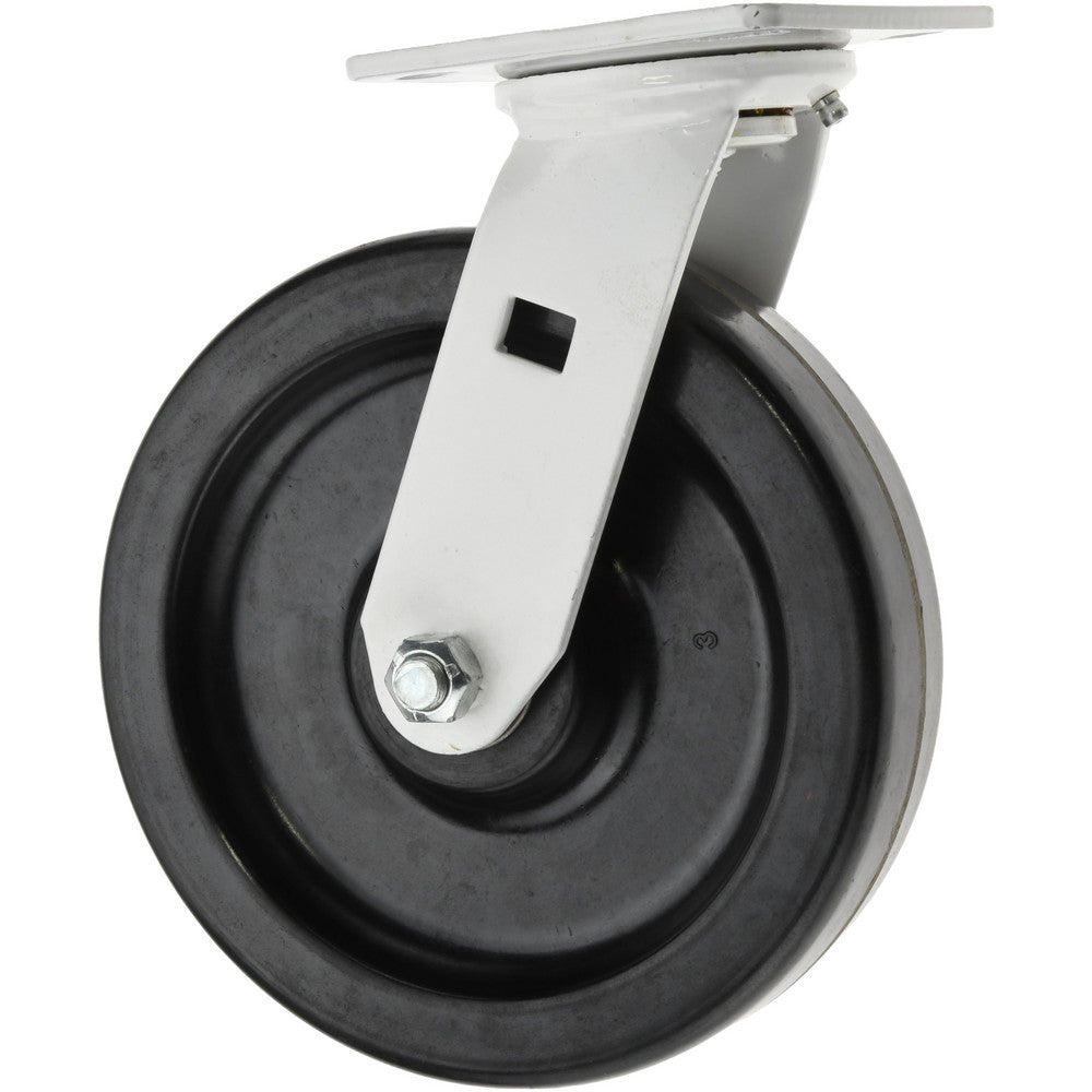 Value Collection GMC-SH-0062 Swivel Top Plate Caster Phenolic, 8" Wheel Dia, 2" Wheel Width, 1,200 lb Capacity, 9-1/2" OAH