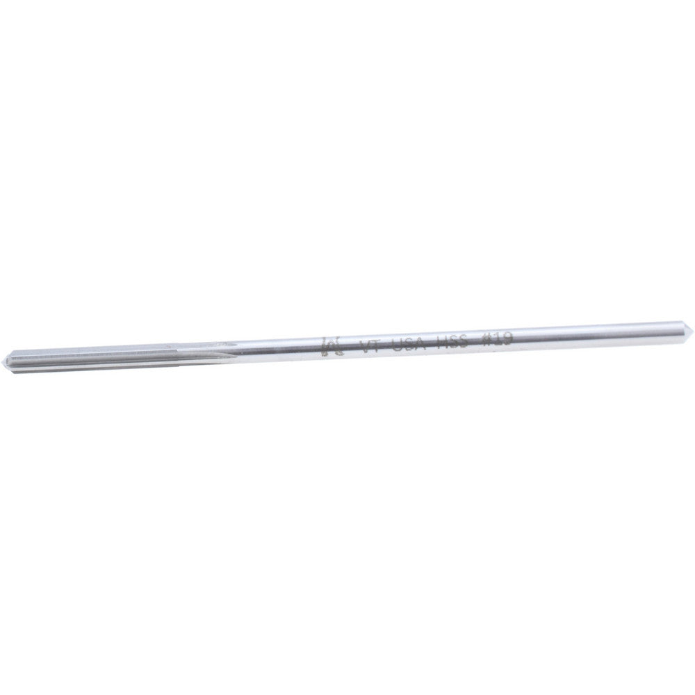 Yankee Corp. 433-0.1660 Chucking Reamer #19, 4-1/2" OAL, 1-1/8" Flute Length, Straight Flute, Straight-Cylindrical Shank, HSS