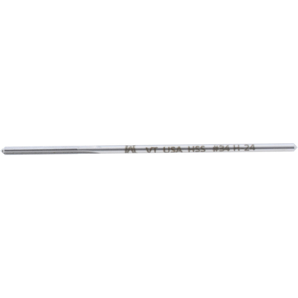 Yankee Corp. 433-0.1110 Chucking Reamer #34, 3-1/2" OAL, 7/8" Flute Length, Straight Flute, Straight-Cylindrical Shank, HSS