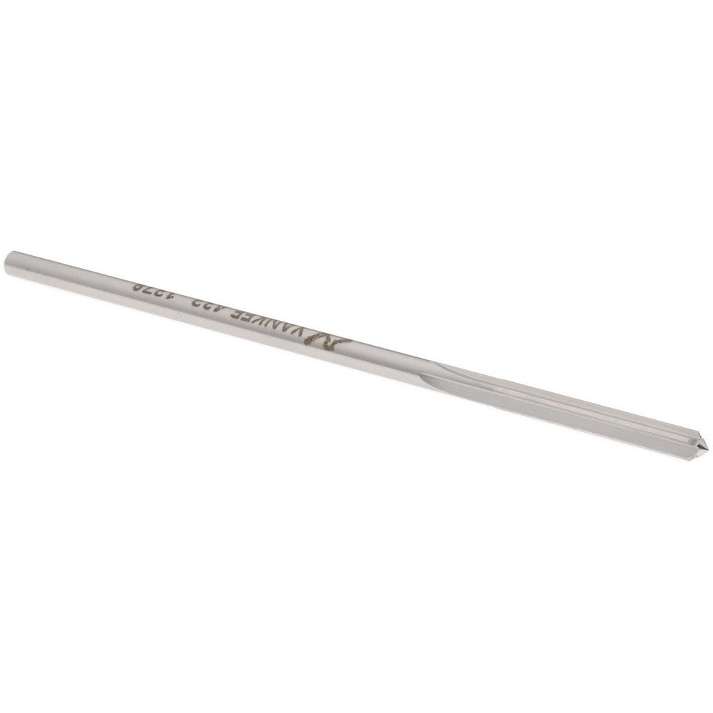 Yankee Corp. 433-0.1378 Chucking Reamer 3.50 mm Dia, 4" OAL, 1" Flute Length, Straight Flute, Straight-Cylindrical Shank, HSS