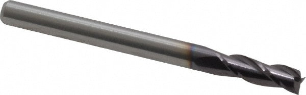M.A. Ford 11612500A Square End Mill 1/8" Dia, 3/8" LOC, 3 Flute, Solid Carbide