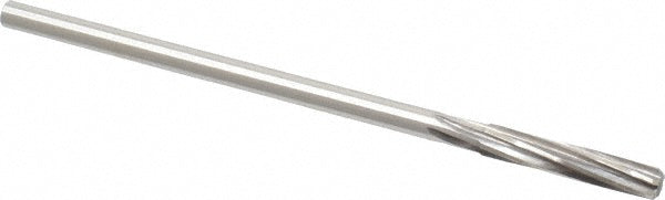 Yankee Corp. 435-0.2812 Chucking Reamer 9/32" Dia, 6" OAL, 1-1/2" Flute Length, Spiral Flute, Straight-Cylindrical Shank, HSS