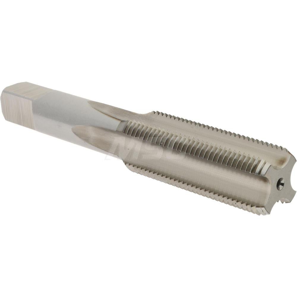 Hertel K027794AS Straight Flute Tap M18x1.5 Metric Fine, 4 Flute, Bottoming Chamfer, High-Speed Steel, Bright/Uncoated Finish