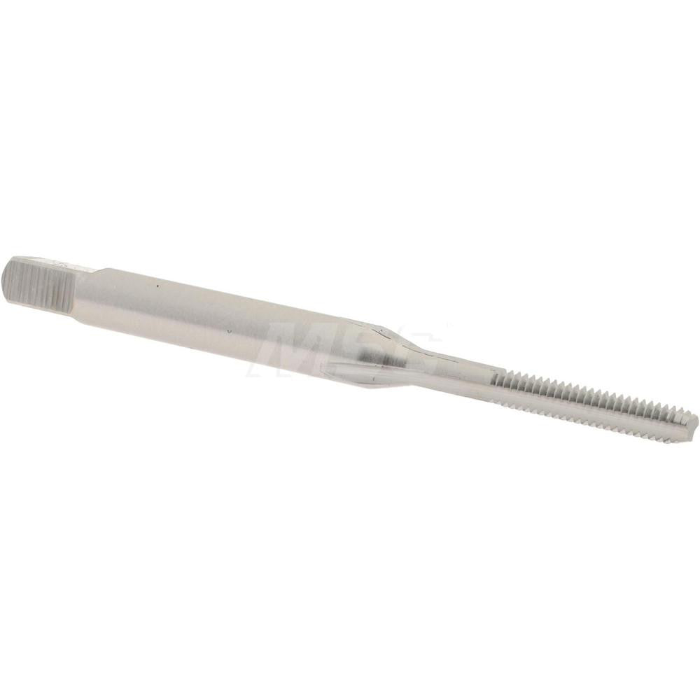 Hertel K008040AS Straight Flute Tap #2-56 UNC, 3 Flute, Bottoming Chamfer, 2B Class of Fit, High-Speed Steel, Bright/Uncoated Finish