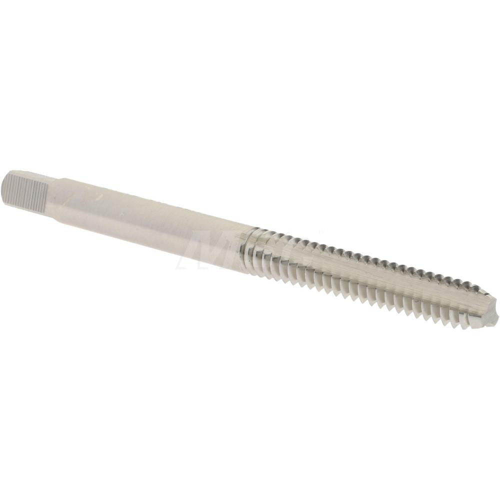 Hertel K008237AS Straight Flute Tap #10-24 UNC, 3 Flute, Bottoming Chamfer, 2B & 3B Class of Fit, High-Speed Steel, Bright/Uncoated Finish
