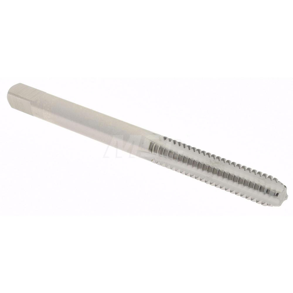 Hertel K008235AS Straight Flute Tap #10-24 UNC, 4 Flute, Bottoming Chamfer, 2B & 3B Class of Fit, High-Speed Steel, Bright/Uncoated Finish