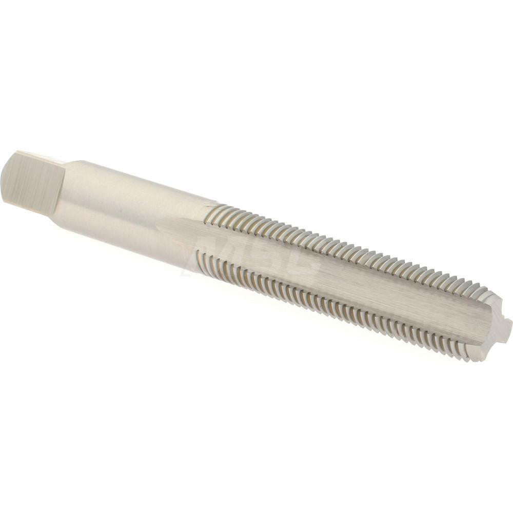 Hertel K008462AS Straight Flute Tap 3/8-24 UNF, 3 Flute, Bottoming Chamfer, 3B Class of Fit, High-Speed Steel, Bright/Uncoated Finish