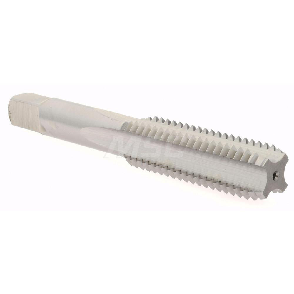 Hertel K008546AS Straight Flute Tap 9/16-12 UNC, 4 Flute, Bottoming Chamfer, High-Speed Steel, Bright/Uncoated Finish