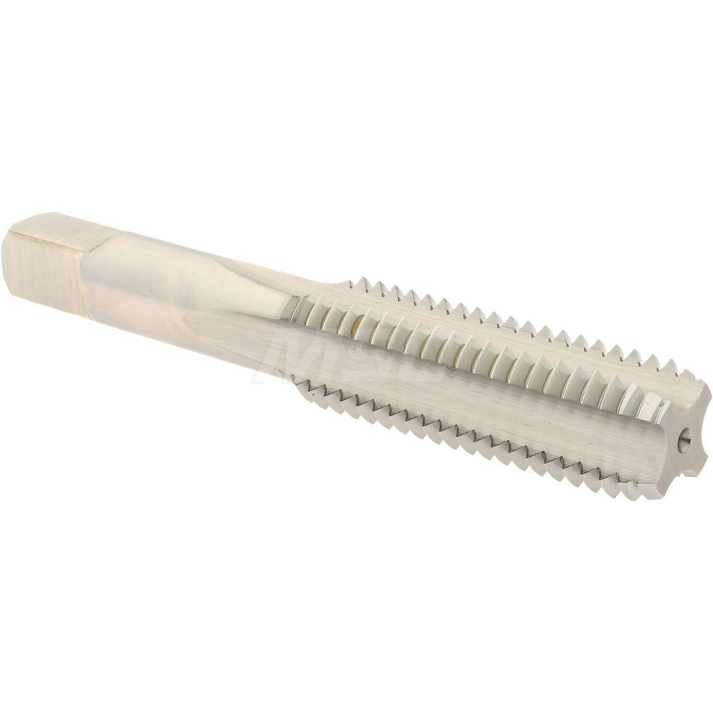 Hertel K008562AS Straight Flute Tap 5/8-11 UNC, 4 Flute, Bottoming Chamfer, 3B Class of Fit, High-Speed Steel, Bright/Uncoated Finish