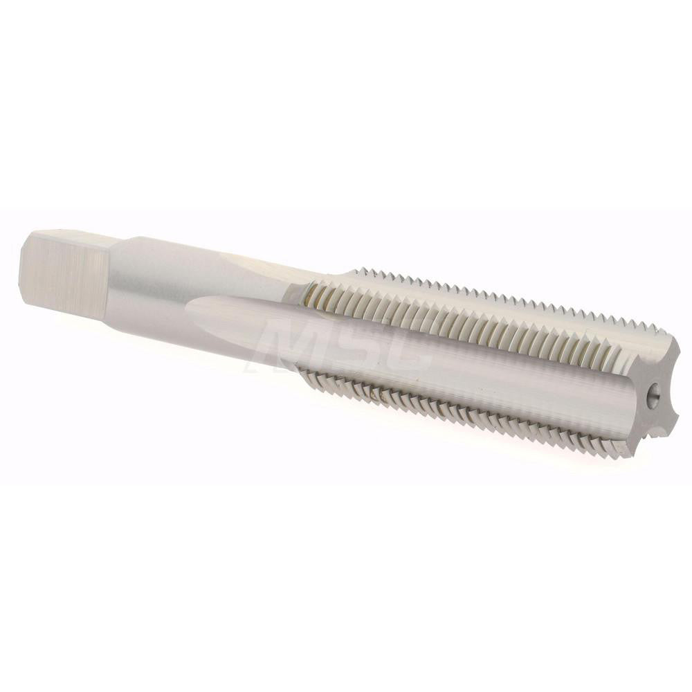 Hertel K008609AS Straight Flute Tap 3/4-16 UNF, 4 Flute, Bottoming Chamfer, 3B Class of Fit, High-Speed Steel, Bright/Uncoated Finish