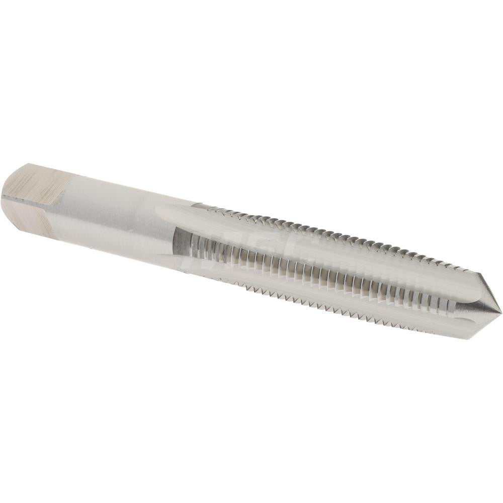 Hertel K027760AS Straight Flute Tap M10x1.25 Metric Fine, 4 Flute, Taper Chamfer, High-Speed Steel, Bright/Uncoated Finish