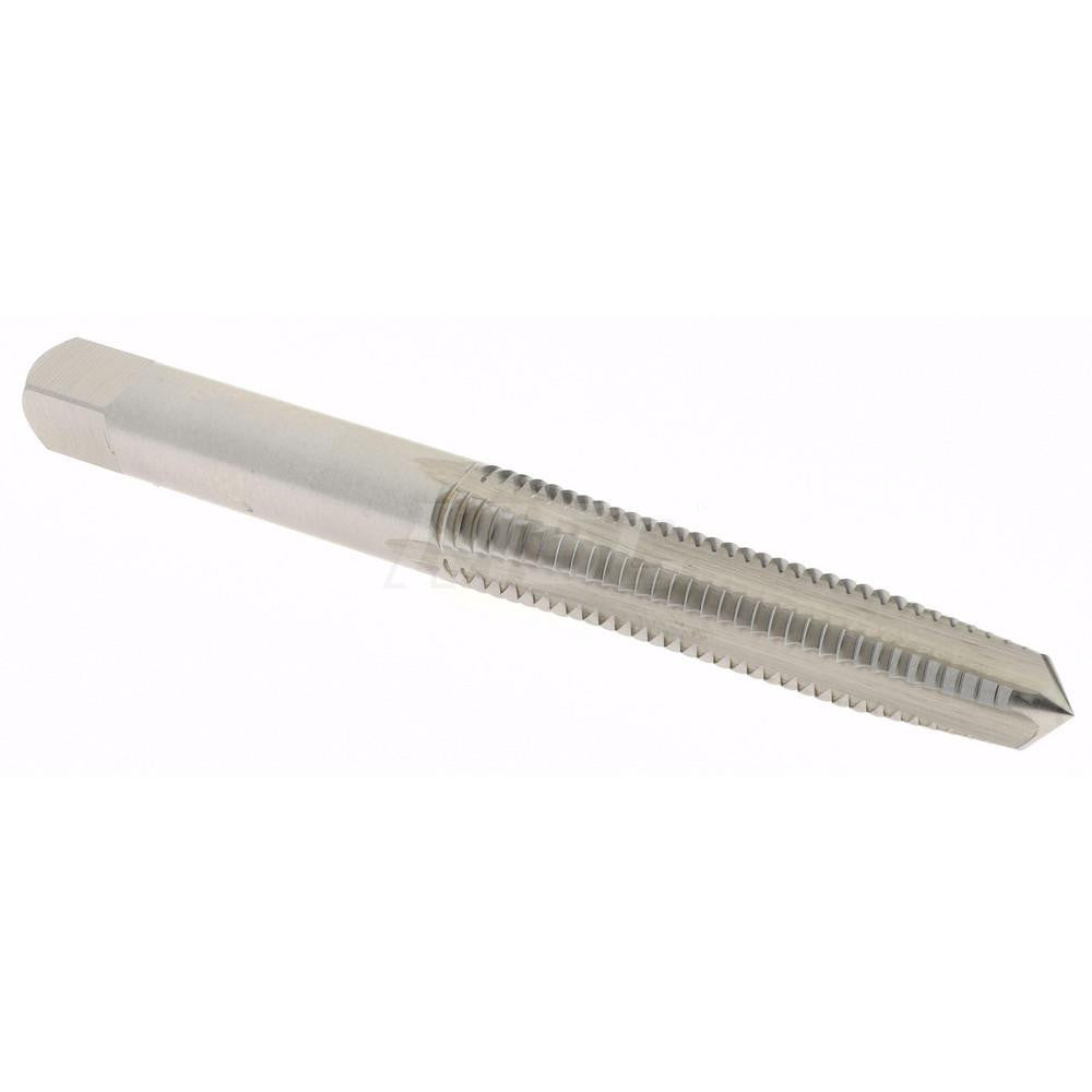 Hertel K027740AS Straight Flute Tap M6x1 Metric Coarse, 4 Flute, Taper Chamfer, 6H Class of Fit, High-Speed Steel, Bright/Uncoated Finish