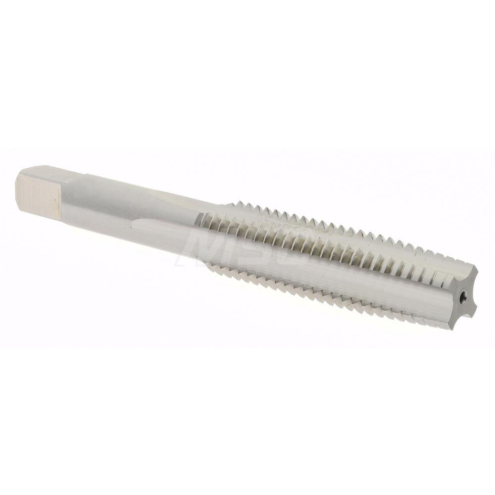 Hertel K027764AS Straight Flute Tap M12x1.75 Metric Coarse, 4 Flute, Taper Chamfer, 6H Class of Fit, High-Speed Steel, Bright/Uncoated Finish