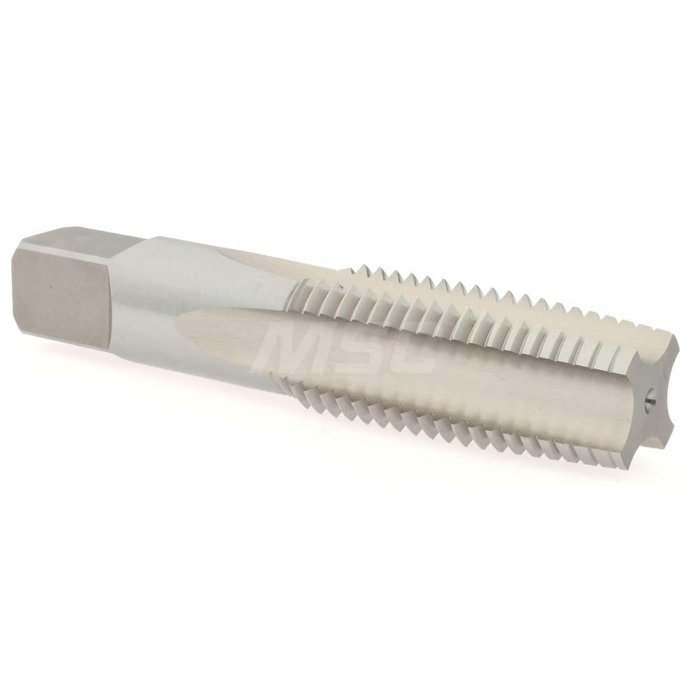 Hertel K027820AS Straight Flute Tap M30x3.5 Metric Coarse, 4 Flute, Taper Chamfer, 6H Class of Fit, High-Speed Steel, Bright/Uncoated Finish