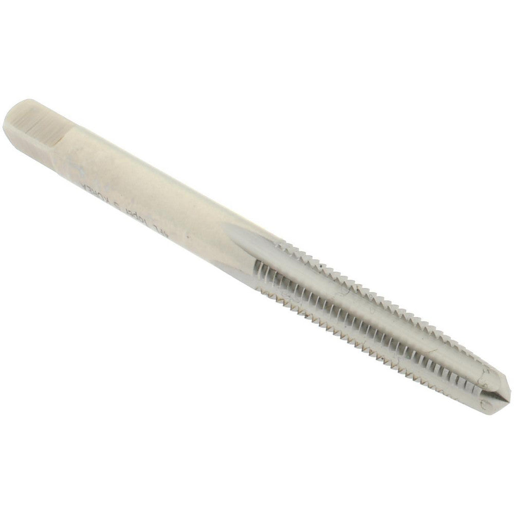 Hertel K008191AS Straight Flute Tap #8-32 UNC, 4 Flute, Taper Chamfer, 2B Class of Fit, High-Speed Steel, Bright/Uncoated Finish