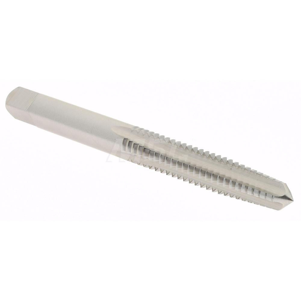 Hertel K008319AS Straight Flute Tap 1/4-20 UNC, 4 Flute, Taper Chamfer, 3B Class of Fit, High-Speed Steel, Bright/Uncoated Finish